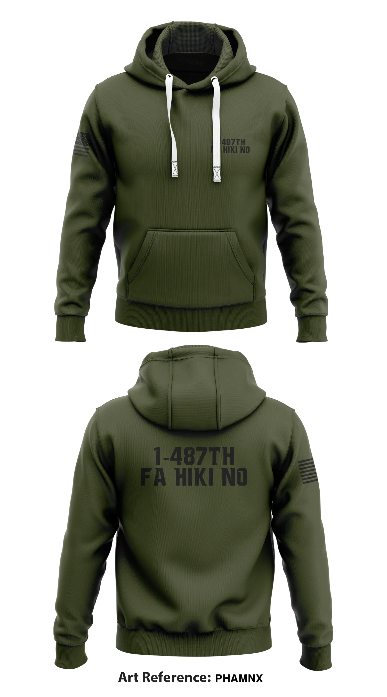 1-487th FA HIKI NO Store 1  Core Men's Hooded Performance Sweatshirt - PhaMNX