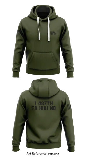 1-487th FA HIKI NO Store 1  Core Men's Hooded Performance Sweatshirt - PhaMNX