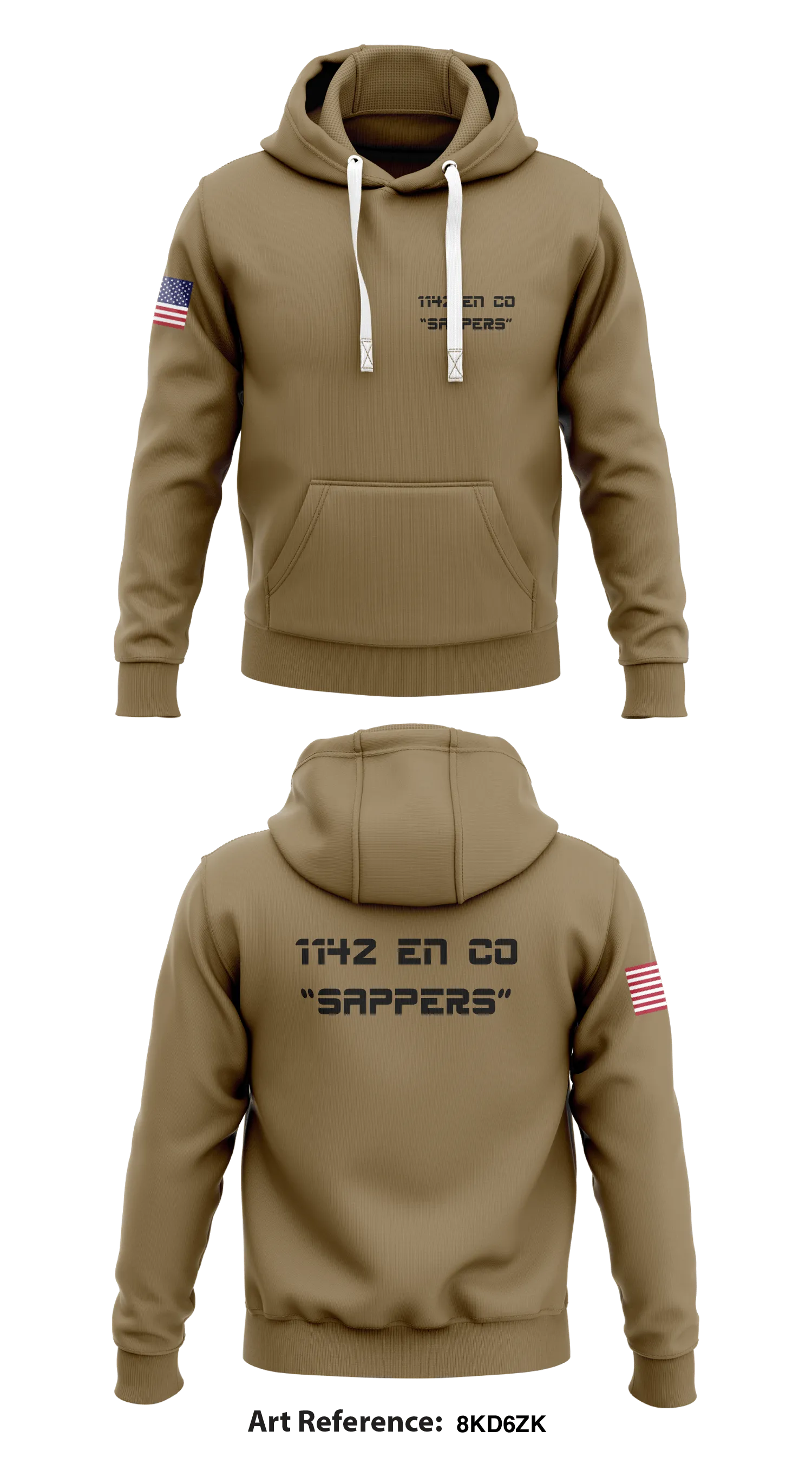 1142 EN CO “Sappers” Store 1 Core Men's Hooded Performance Sweatshirt - 8Kd6ZK