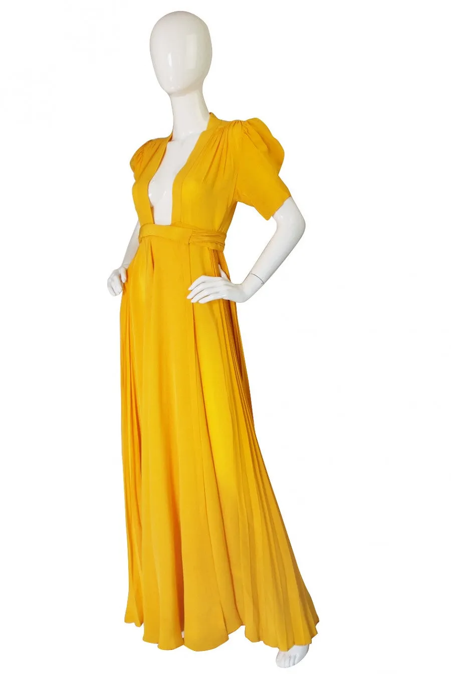 1970s Rare Couture Ossie Clark Gown