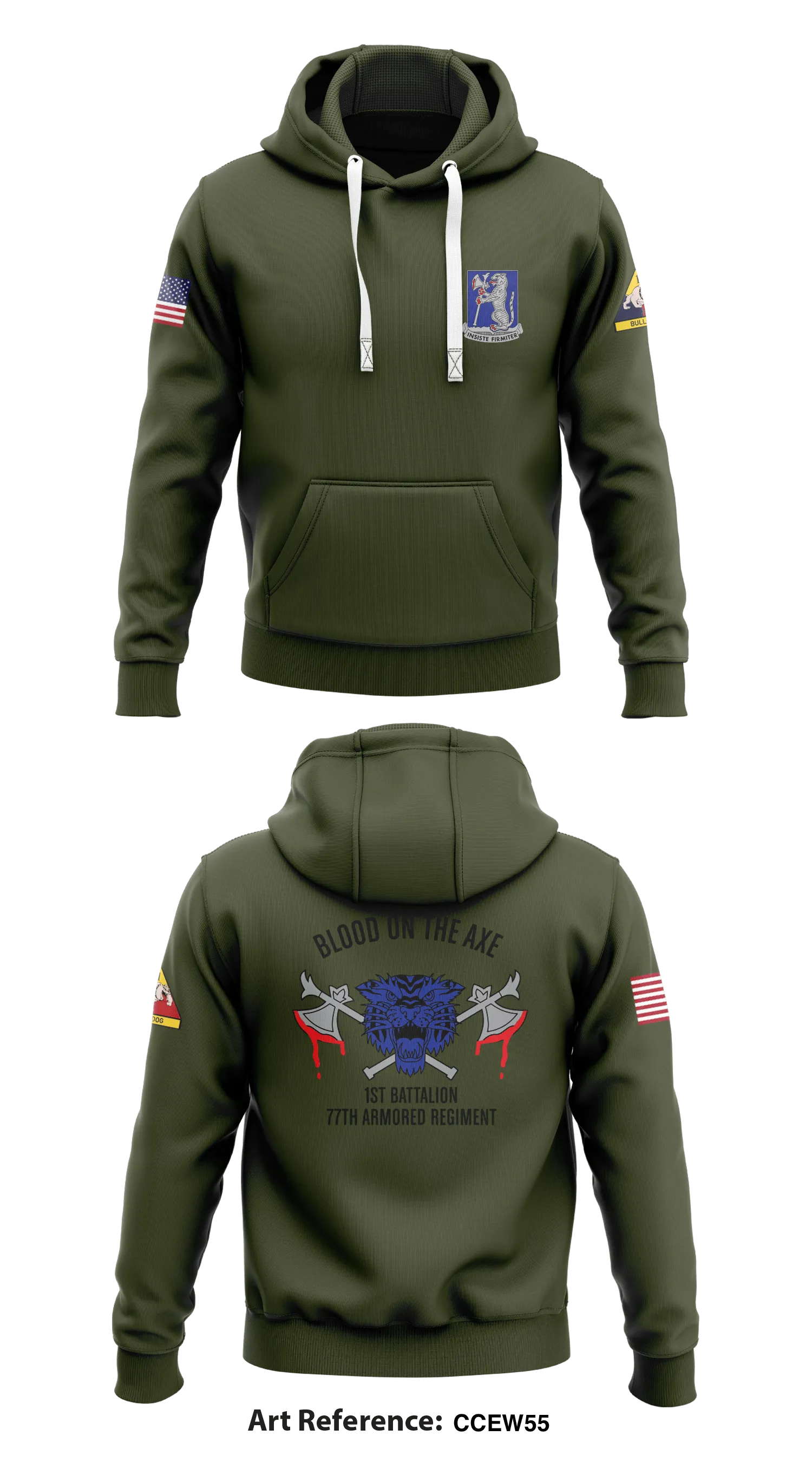 1st Battalion, 77th Armored Regiment Store 1  Core Men's Hooded Performance Sweatshirt - ccEW55
