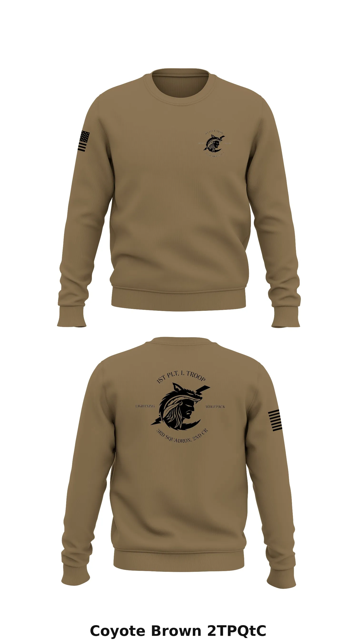 1st PLT, L Troop, 3rd squadron, 2nd CR Store 1 Core Men's Crewneck Performance Sweatshirt - 2TPQtC