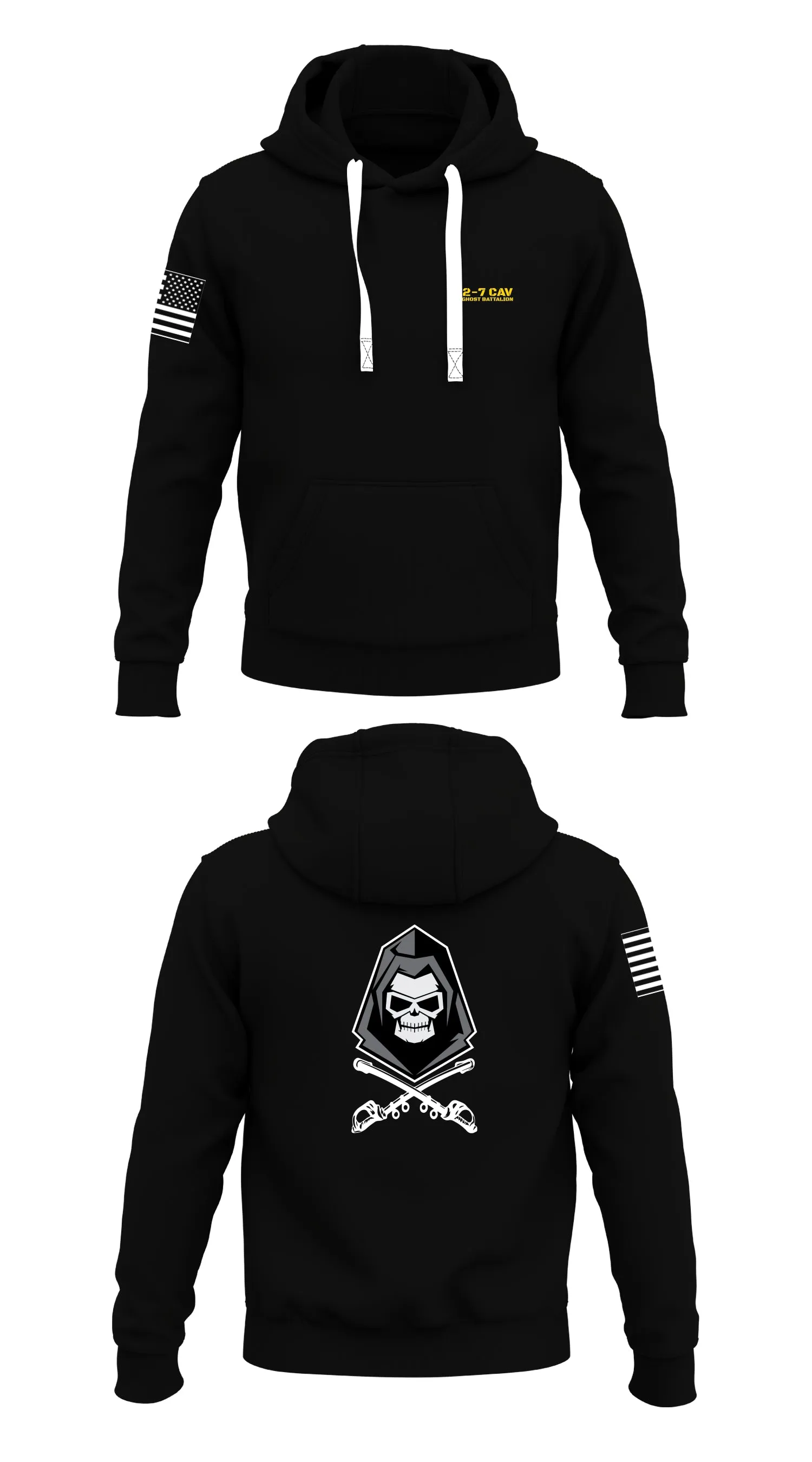 2-7 CAV Ghost Battalion Store 1  Core Men's Hooded Performance Sweatshirt - 73321105071