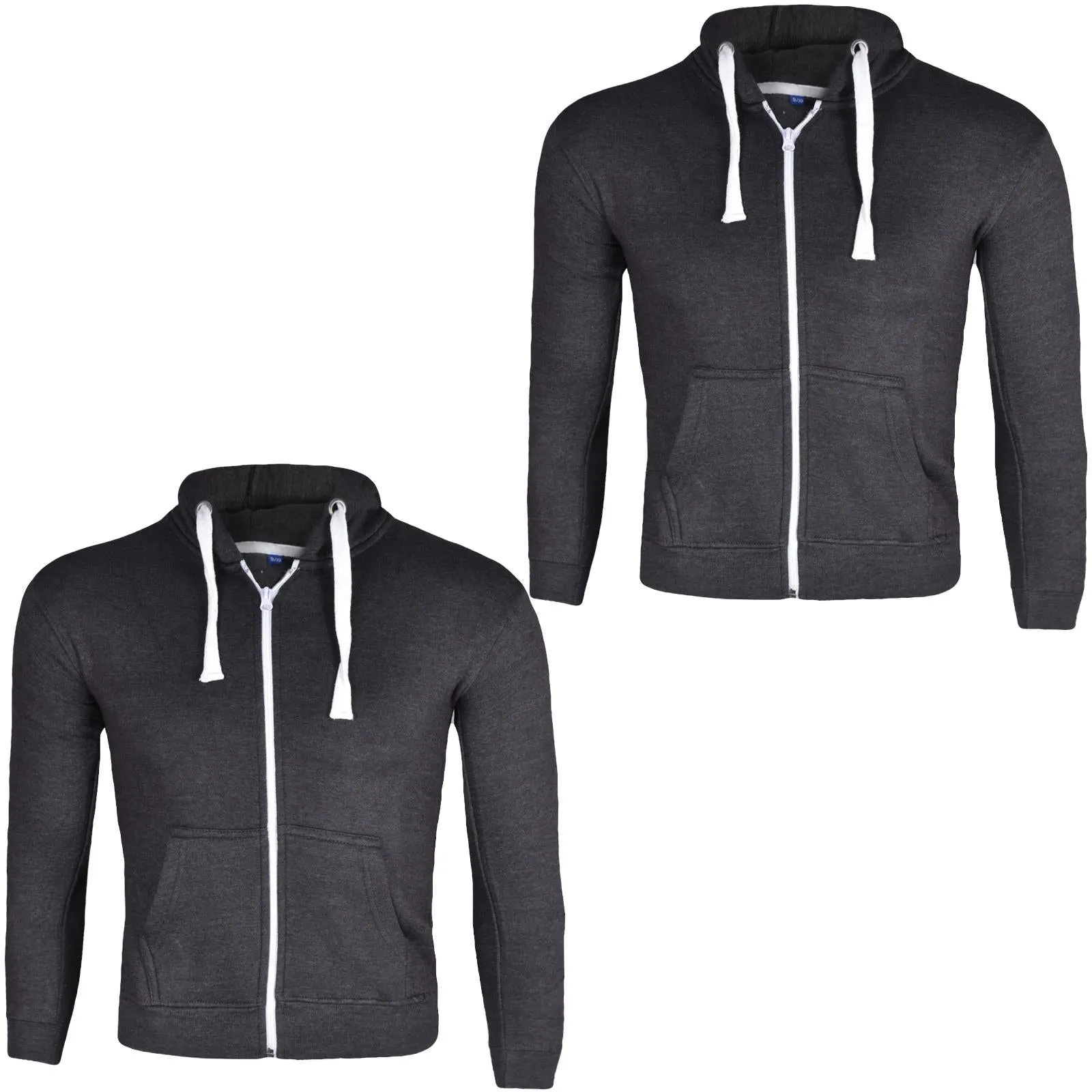 2 Pack Kids White Cords Zip Up Hoodie