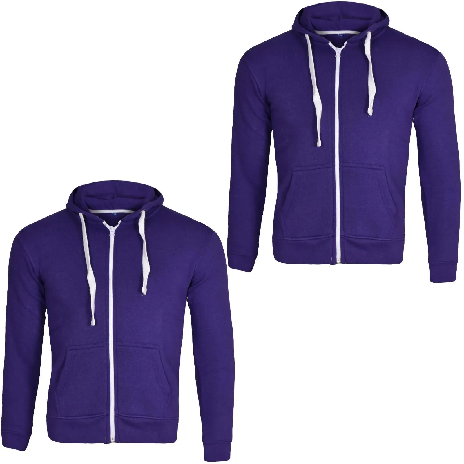 2 Pack Kids White Cords Zip Up Hoodie