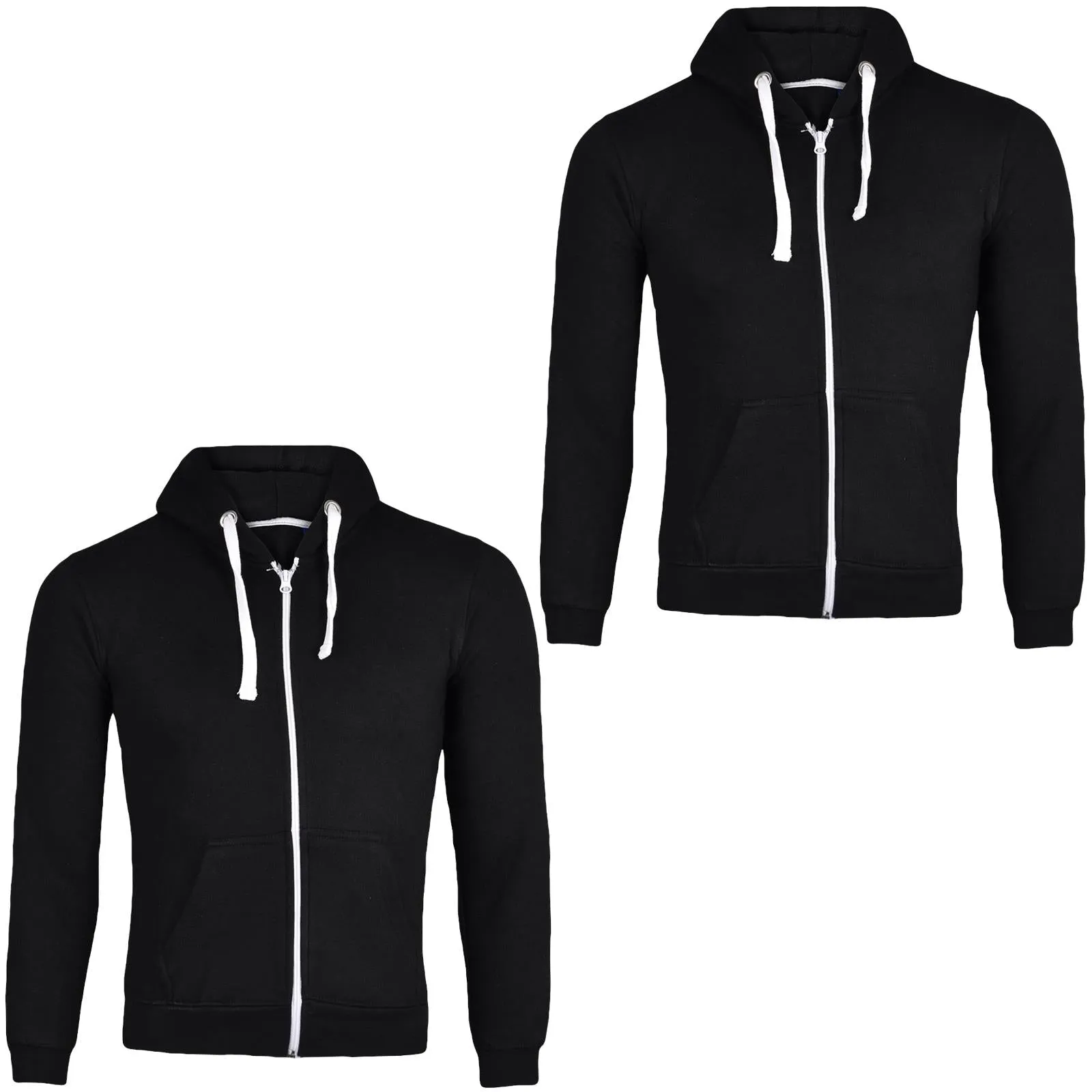 2 Pack Kids White Cords Zip Up Hoodie