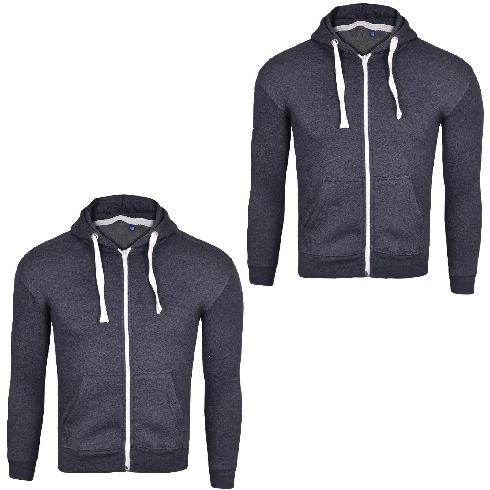 2 Pack Kids White Cords Zip Up Hoodie