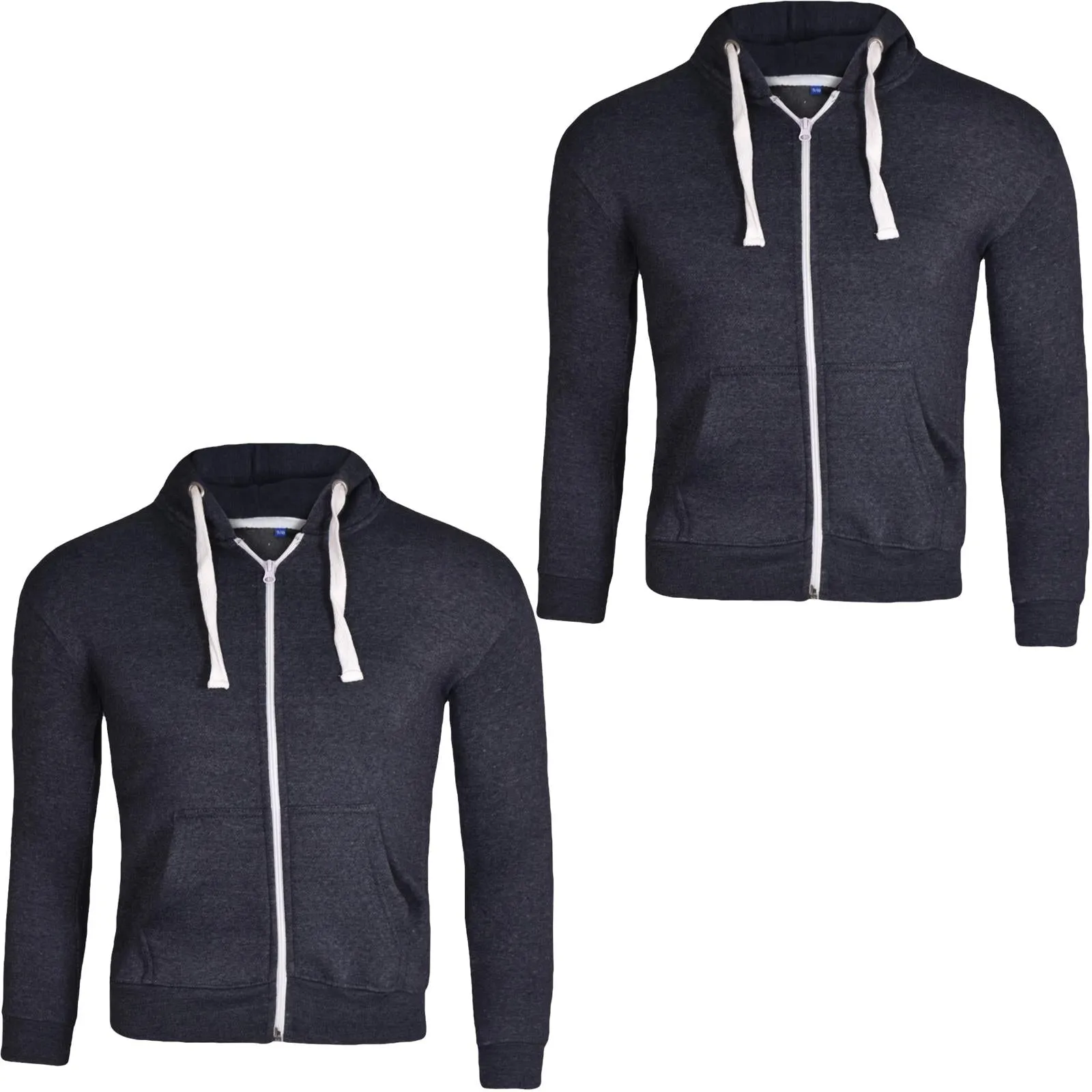 2 Pack Kids White Cords Zip Up Hoodie