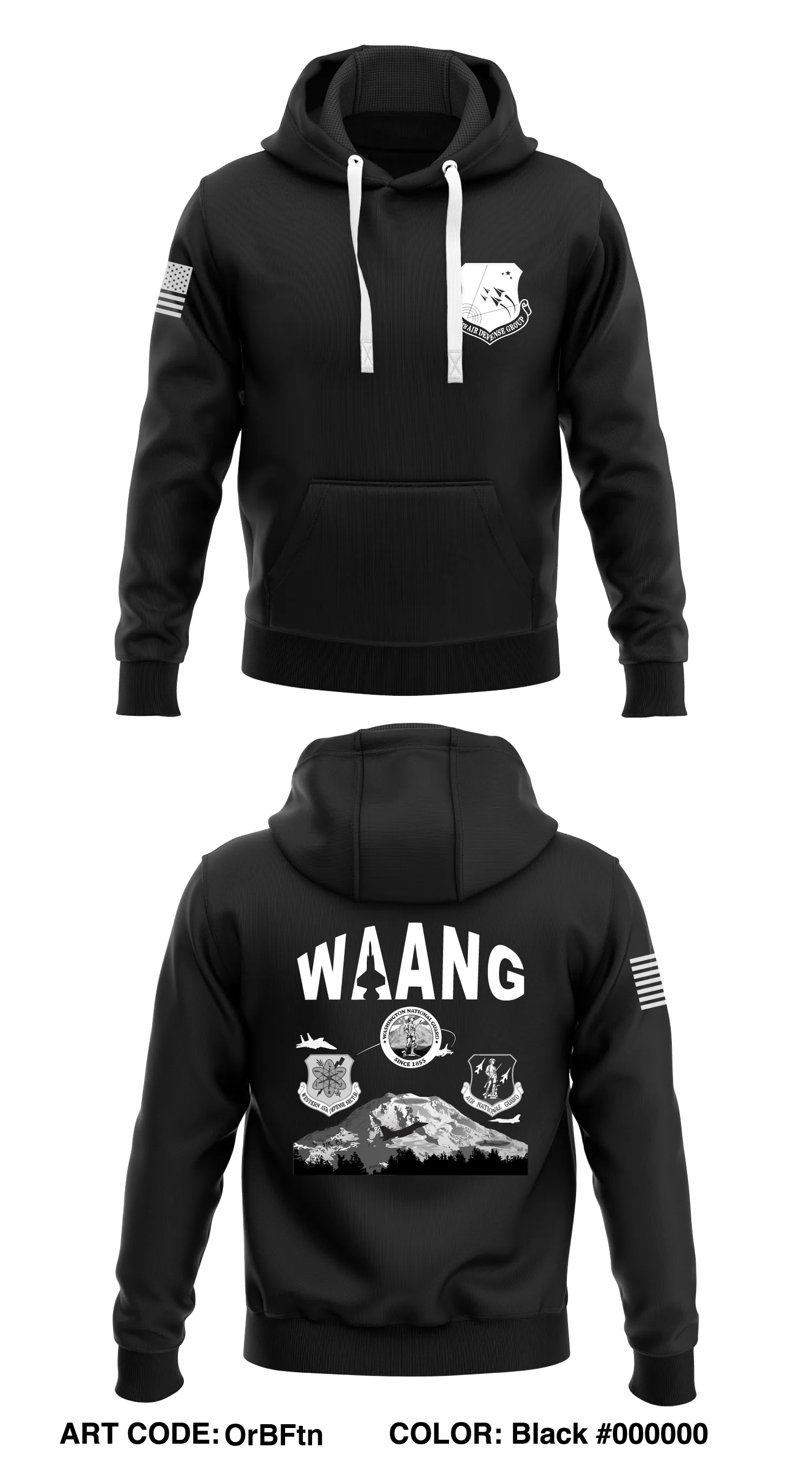 225th ADG Store 1  Core Men's Hooded Performance Sweatshirt - OrBFtn