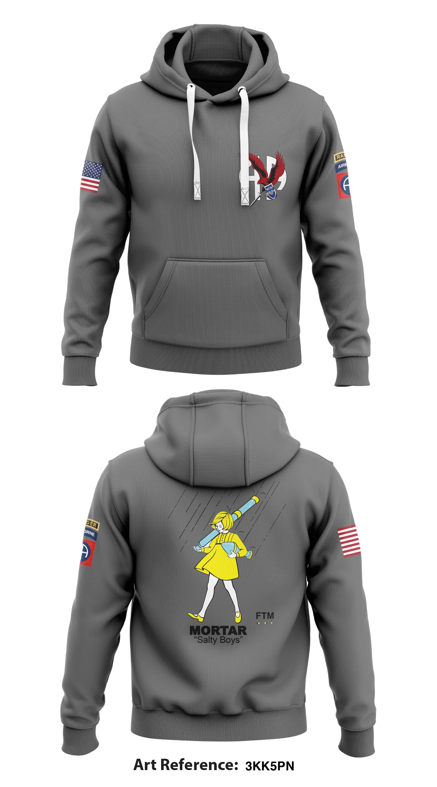 2/82 BCT 1-325 AIR HHC Mortars  Core Men's Hooded Performance Sweatshirt - 3KK5Pn