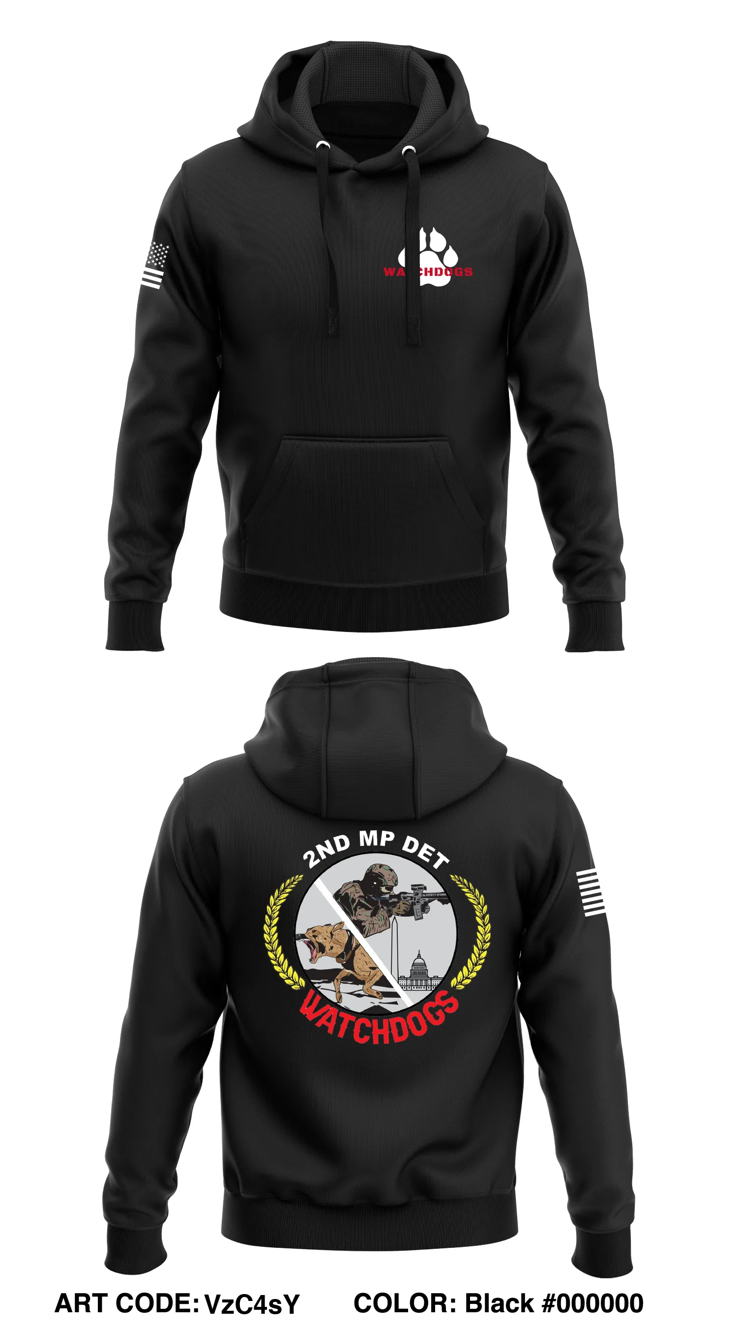 2nd MP Det  Core Men's Hooded Performance Sweatshirt - VzC4sY