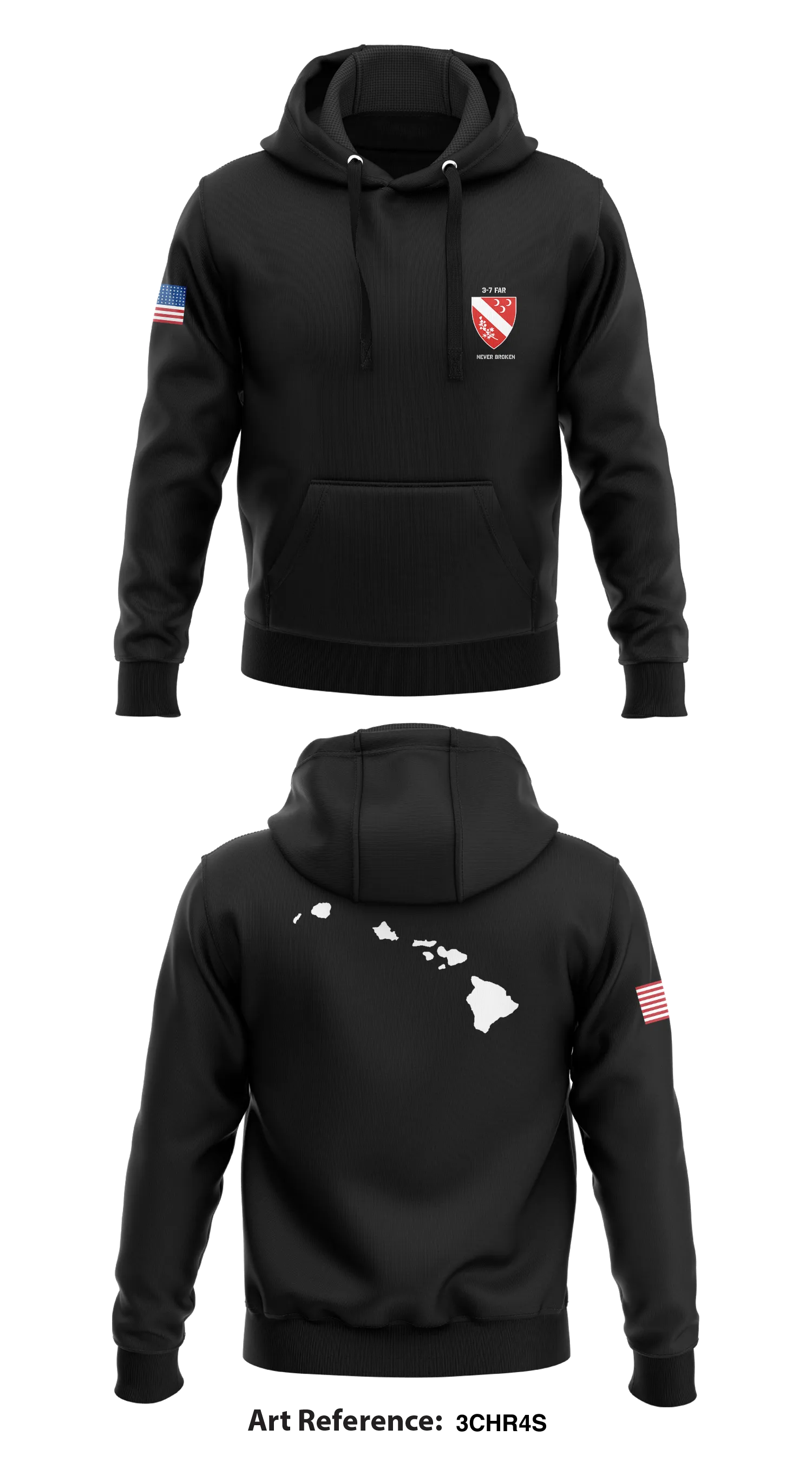 3-7 Field Artillery  Core Men's Hooded Performance Sweatshirt - 3chR4S