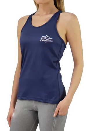 3217- RunTheBluegrass Meshback Racer Tank - Navy