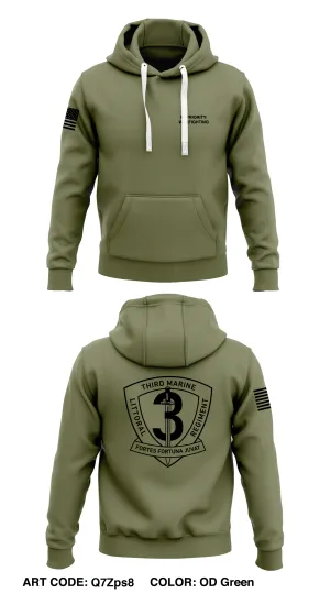 3D Marine Littoral Regiment  Core Men's Hooded Performance Sweatshirt - Q7Zps8