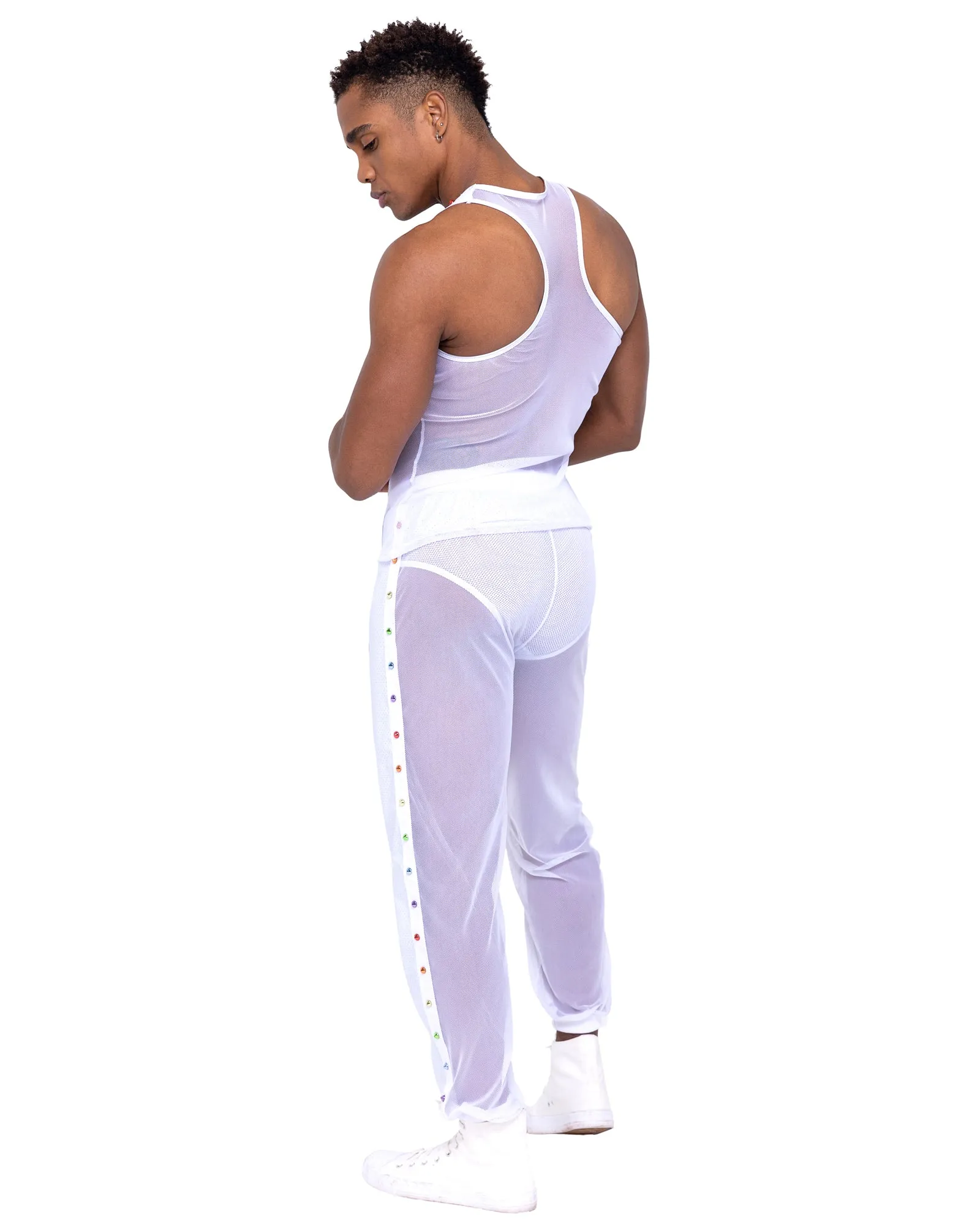 6334 - Mens Pride Vinyl Mesh Tank Top