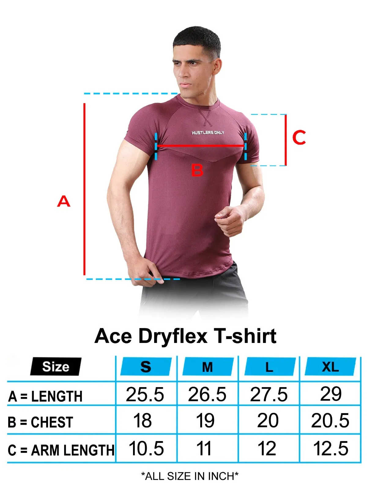 Ace Dryflex T-shirt - Maroon
