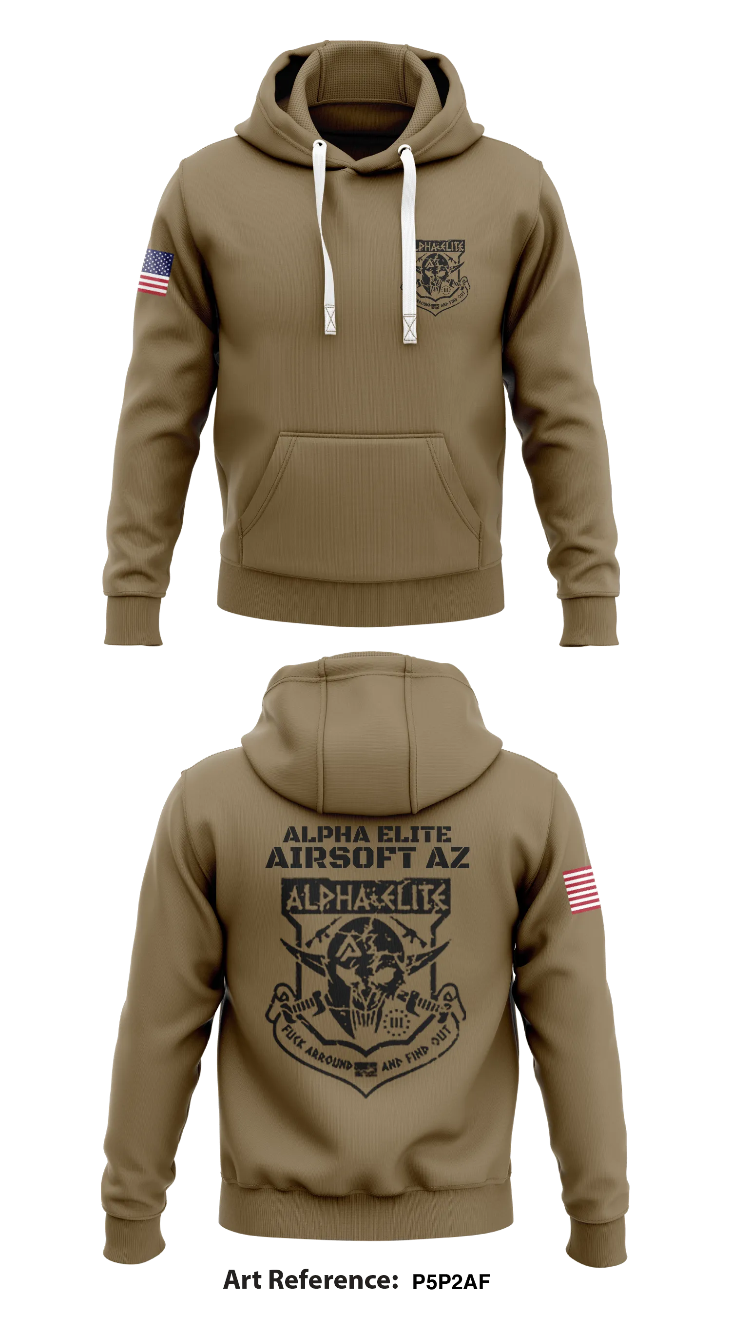 Alpha Elite Airsoft Store 2 Core Men's Hooded Performance Sweatshirt - p5p2AF
