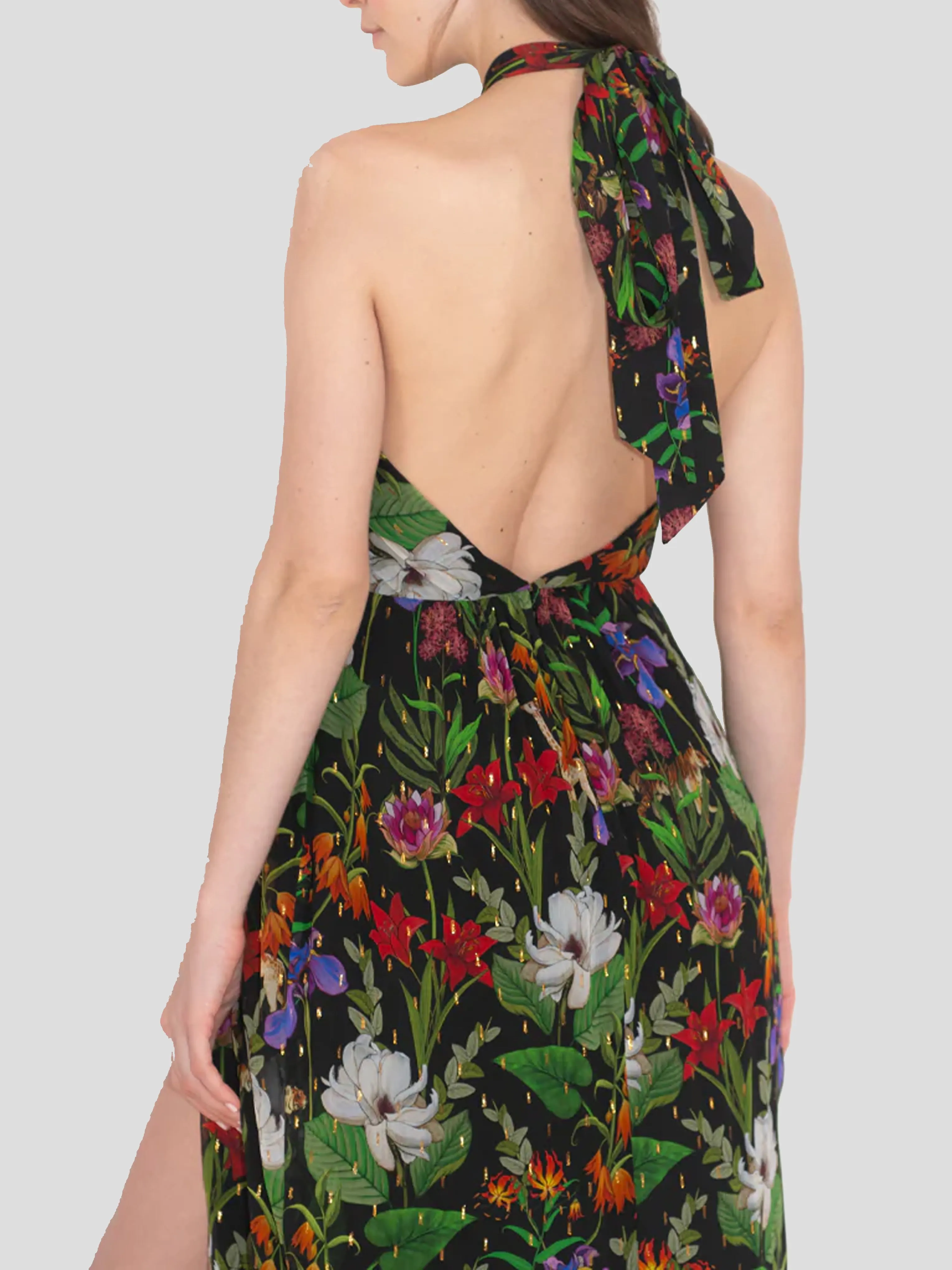 Alyona Halter Maxi Dress in Black