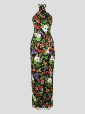 Alyona Halter Maxi Dress in Black