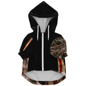 American camo fleece dog hoodie-2021