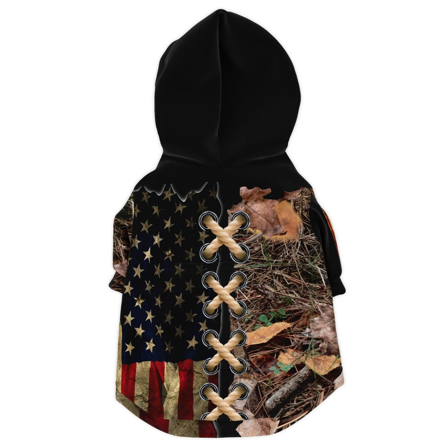 American camo fleece dog hoodie-2021