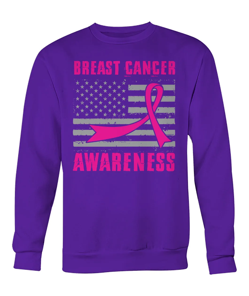 American Flag Breast Cancer Awareness Hoodies and Sweatshirts