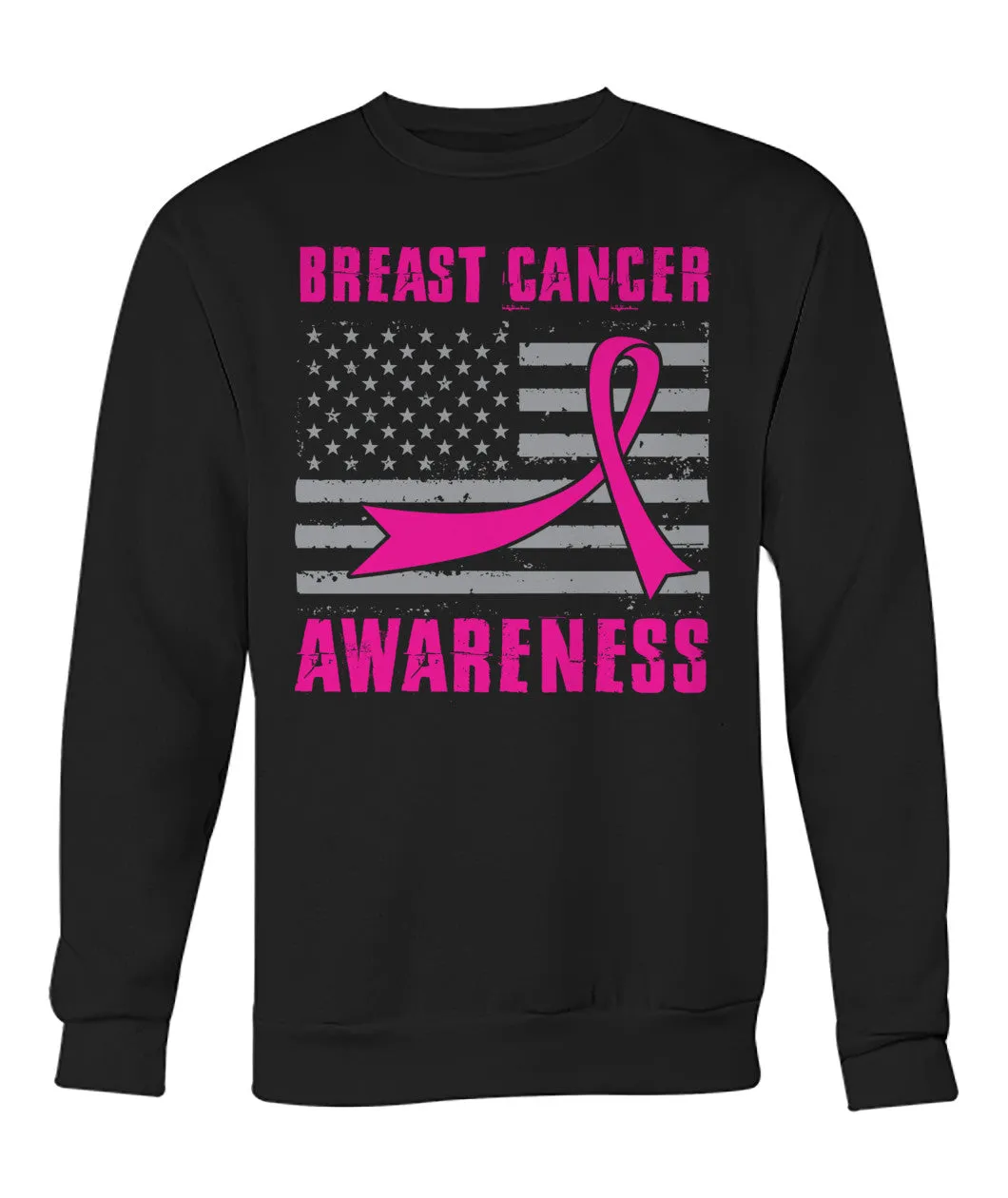 American Flag Breast Cancer Awareness Hoodies and Sweatshirts