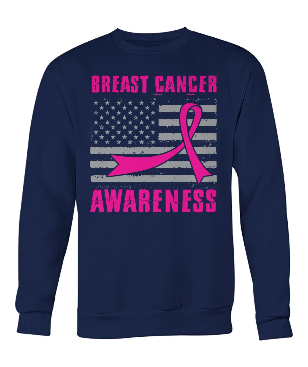 American Flag Breast Cancer Awareness Hoodies and Sweatshirts