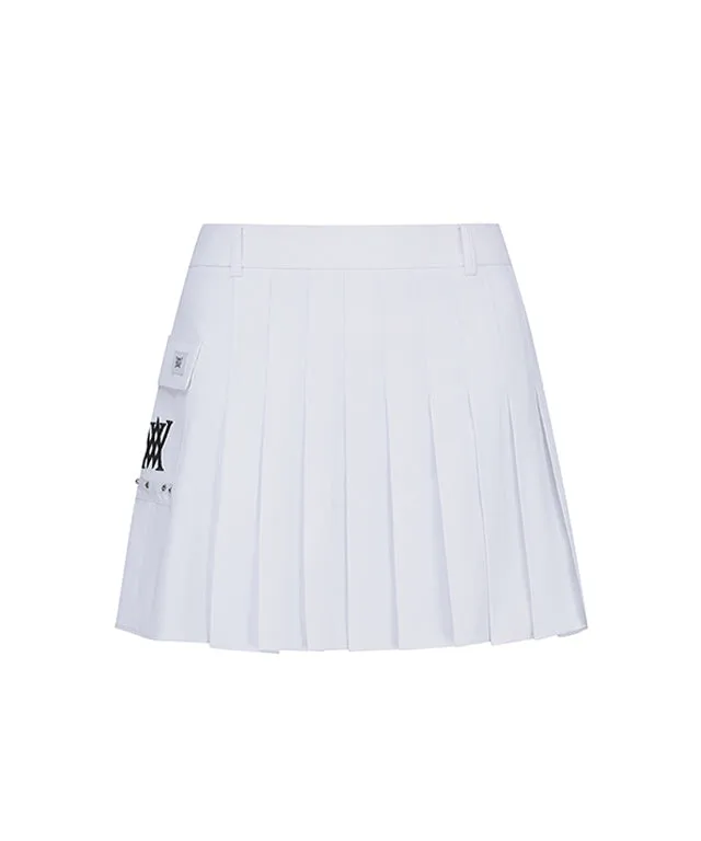 ANEW Golf: Women's Mini Pocket Point Pleated Skirt - White