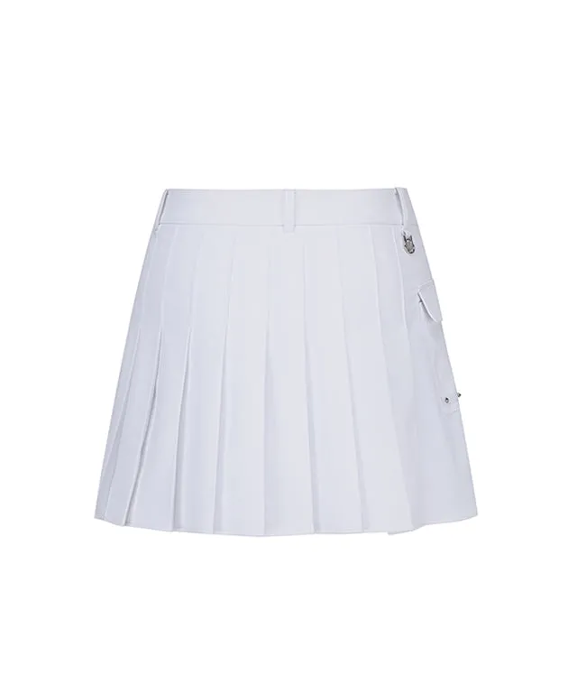 ANEW Golf: Women's Mini Pocket Point Pleated Skirt - White