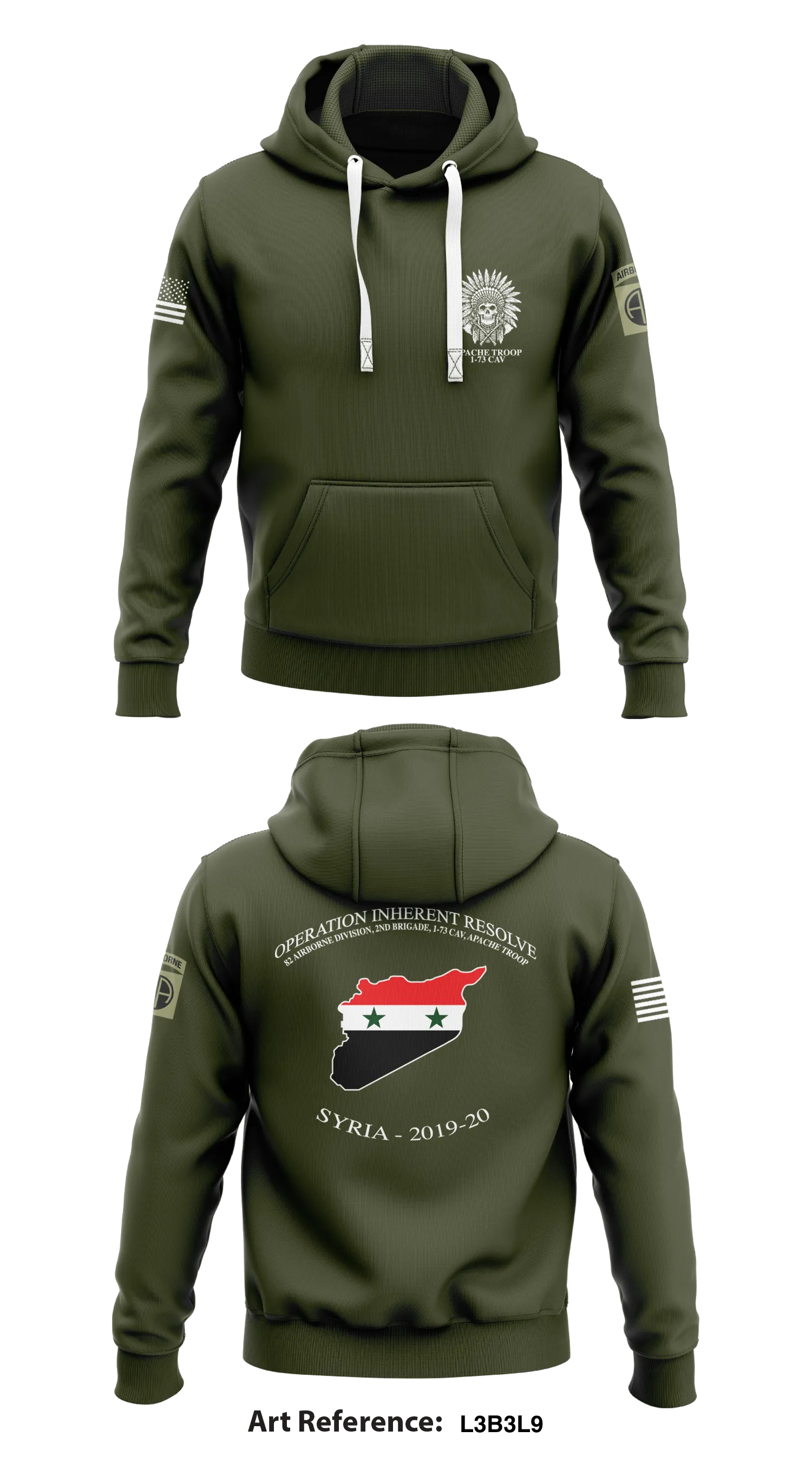 Apache troop 1-73 Cav  Store 1  Core Men's Hooded Performance Sweatshirt - L3B3L9