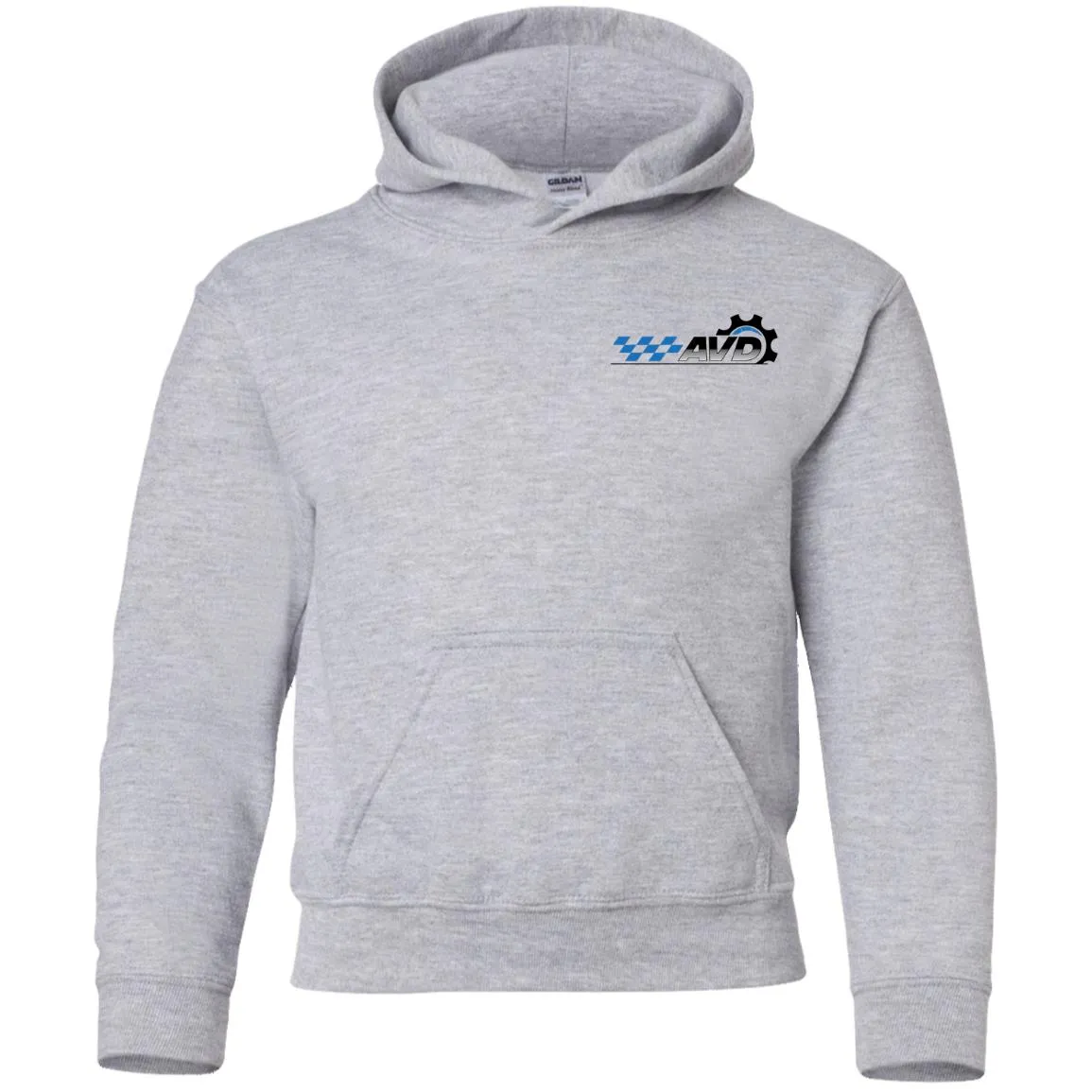 AVD black logo 2-sided print G185B Gildan Youth Pullover Hoodie