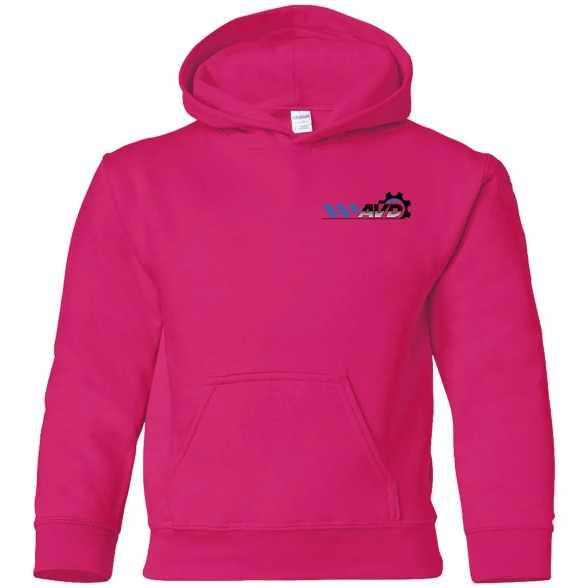 AVD black logo 2-sided print G185B Gildan Youth Pullover Hoodie