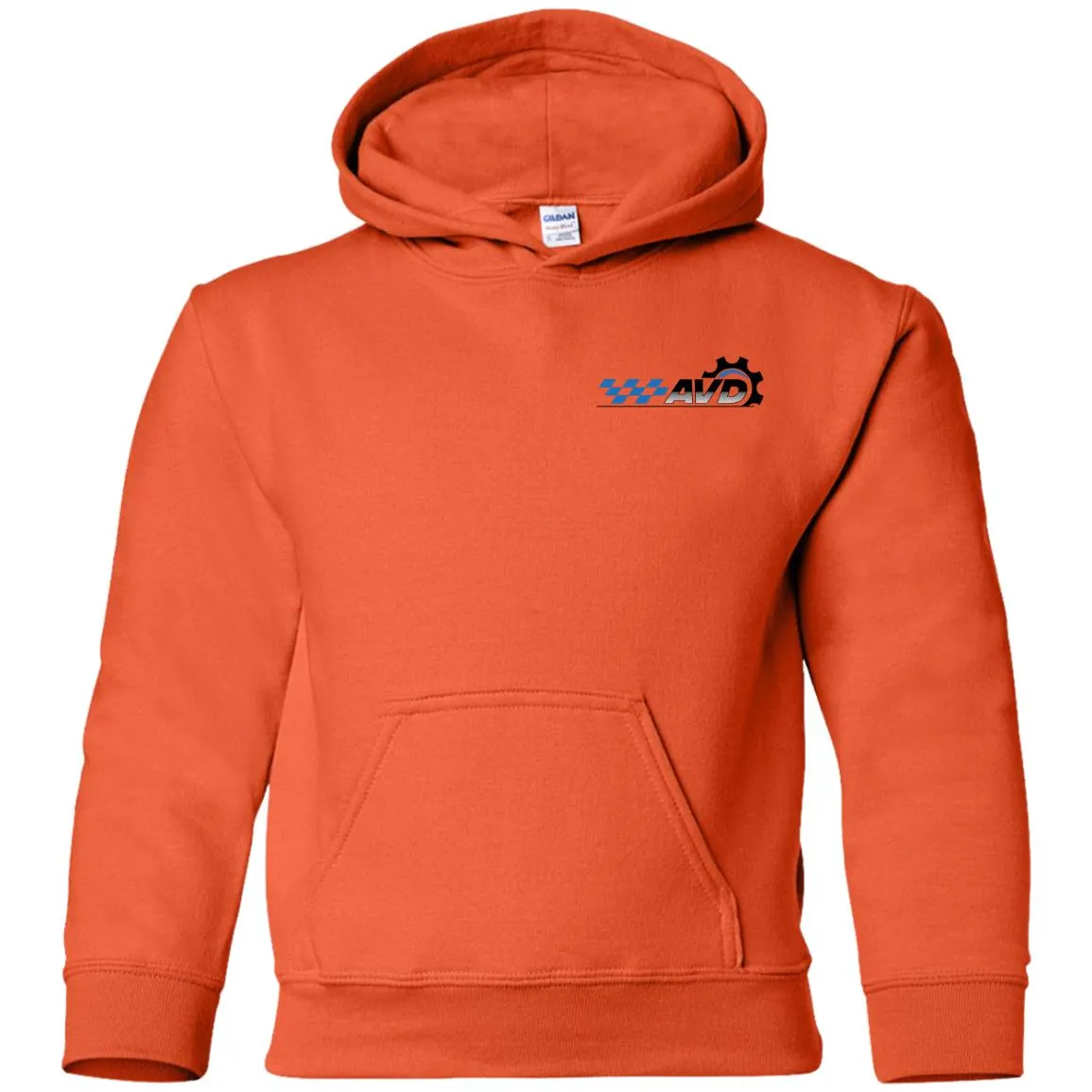 AVD black logo 2-sided print G185B Gildan Youth Pullover Hoodie