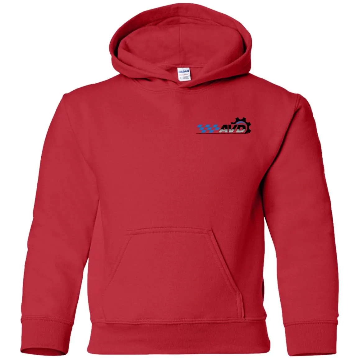 AVD black logo 2-sided print G185B Gildan Youth Pullover Hoodie