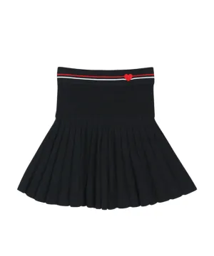 AVEN Pleated Knit Skirt - Dark Navy