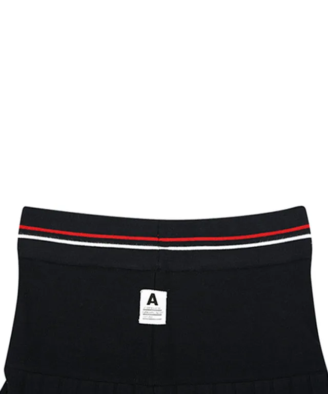 AVEN Pleated Knit Skirt - Dark Navy