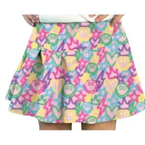 Azarhia Tennis Skort in Happy Neon