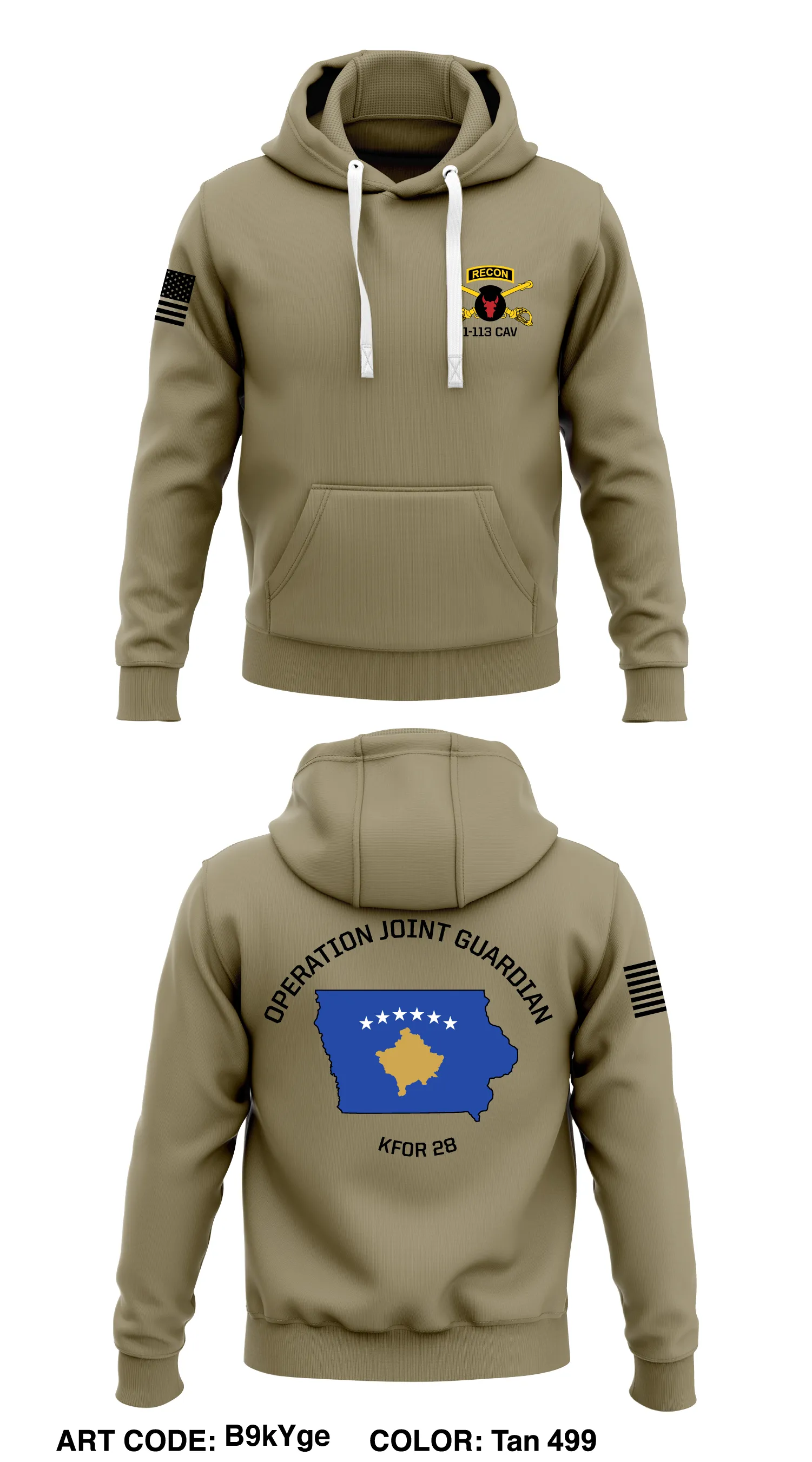 B-troop, 1-113 CAV  Store 1  Core Men's Hooded Performance Sweatshirt - B9kYge