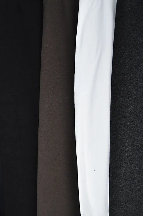 Basic Capri Length Leggings in Brown