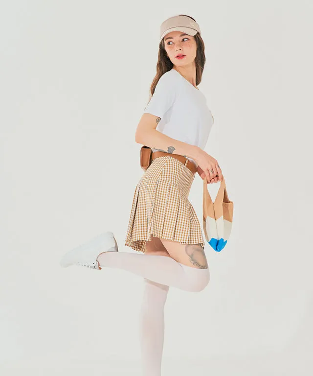 BENECIA 12 Avenue Check Culottes - Beige