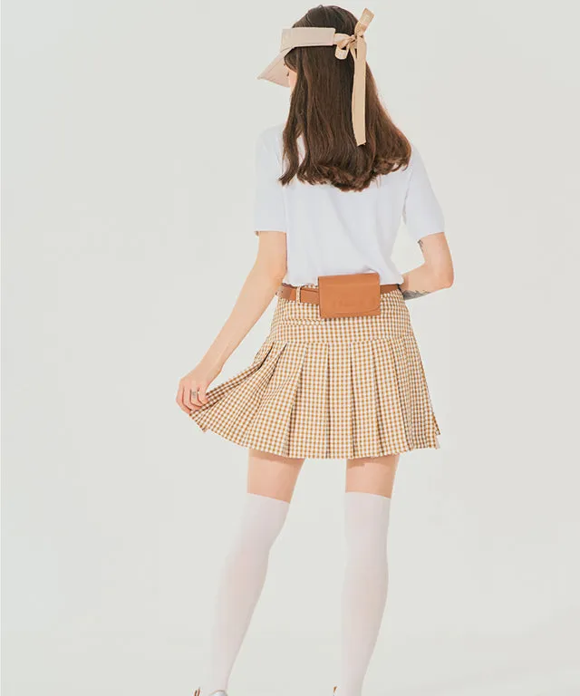 BENECIA 12 Avenue Check Culottes - Beige