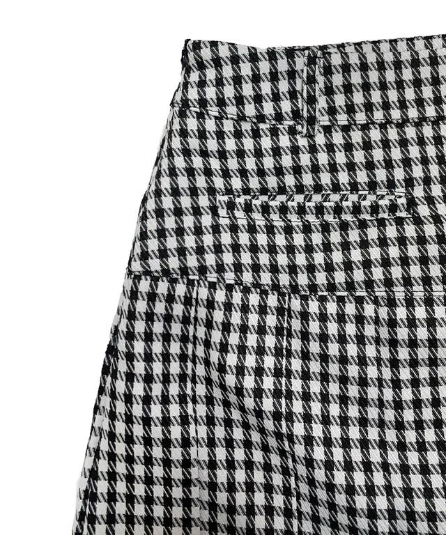 BENECIA 12 Avenue Check Culottes - Black