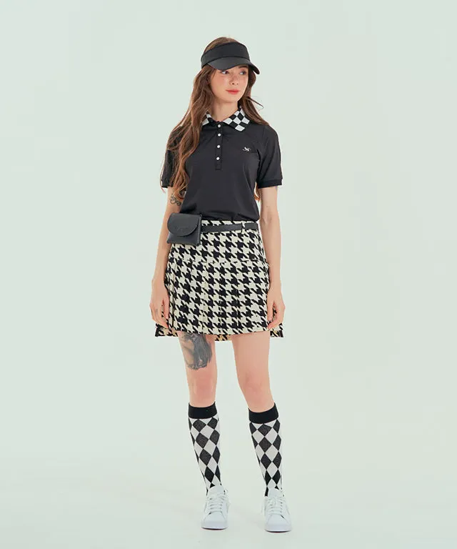 BENECIA 12 Big Hound Check Skirt - Check