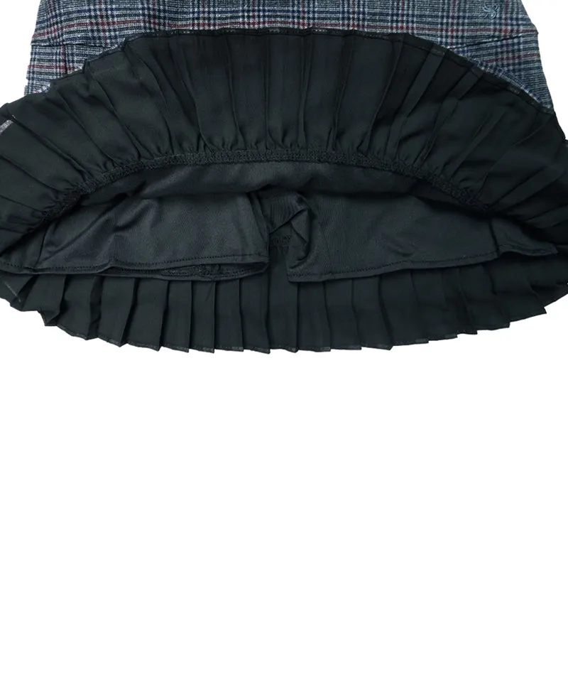 BENECIA 12  Classic Check Skirt With Fleece Lining - Gray