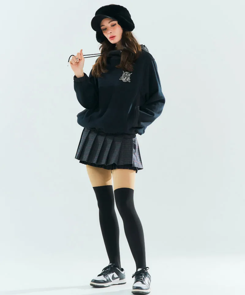 BENECIA 12  Classic Check Skirt With Fleece Lining - Gray