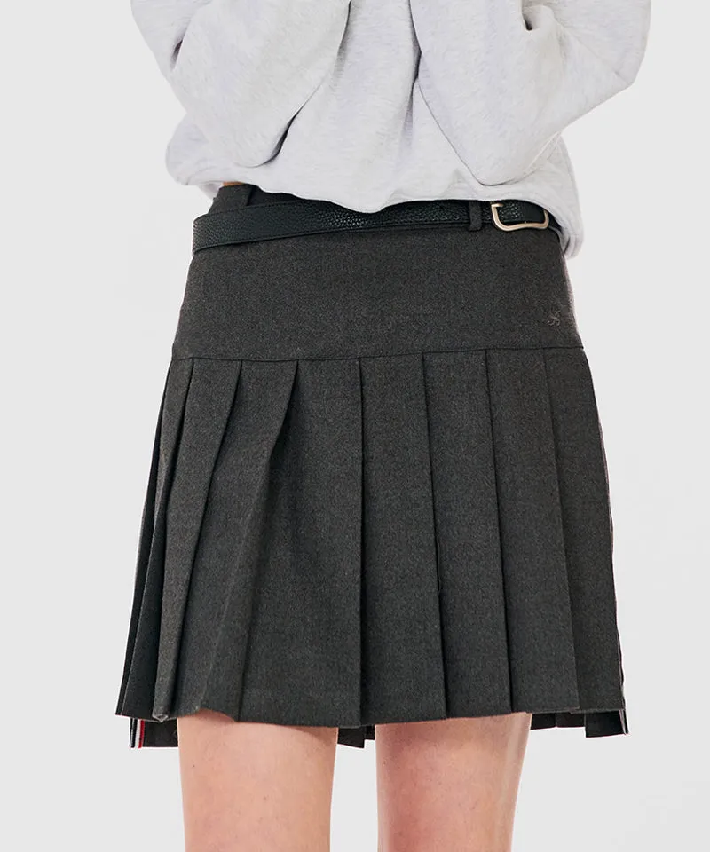 BENECIA 12  Classic Skirt With Quilting - Gray