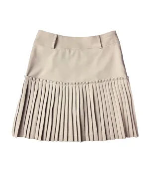 BENECIA 12 Frill Pleated Skirt - Beige