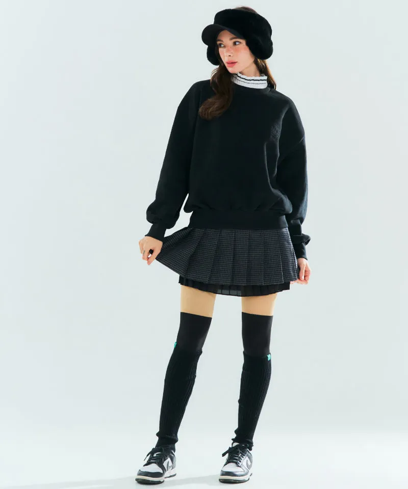 BENECIA 12 FW Fleece Wappen Check Skirt - Gray/Black