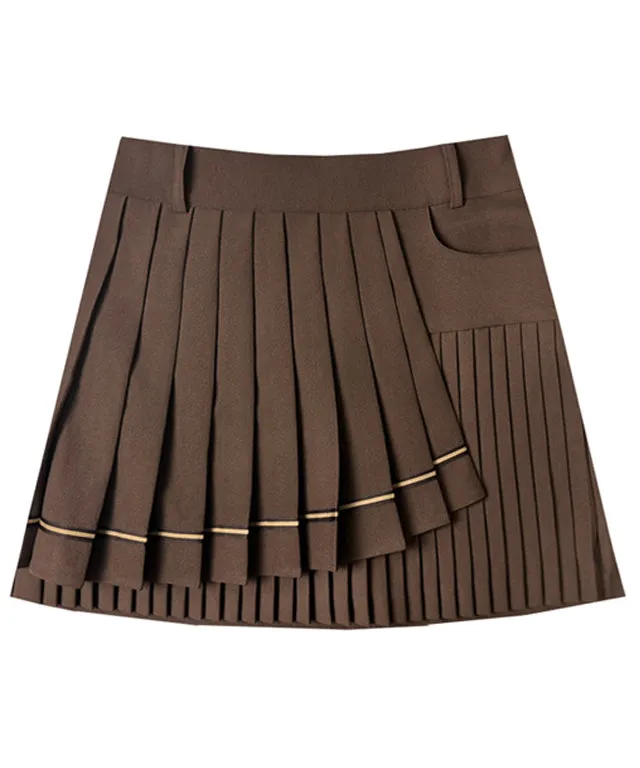 BENECIA 12 Grand Unbalanced Skirt - Brown